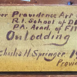 6. Charles Springer (1857 – 1920), <i>Onloading</i>, 1911, Oil on Canvas, 10" x 2-"