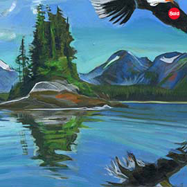 1. <i>The Eagle</i>, acrylic, unframed. SOLD