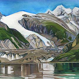 2. <i>Serpentine</i>, gouache, unframed.