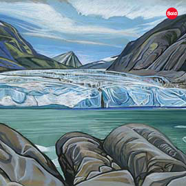 8. <i>Dawes Glacier II</i>, gouache, unframed. SOLD