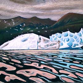 6. <i>Iceberg 2</i>, pastel, unframed.