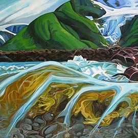 1. <i>Under the Shore<i>, oil/canvas, 30"x40", 2012.