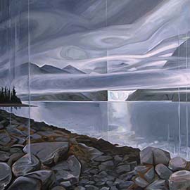 2. <i>Rain on Toboggan Beach<i>, oil/canvas, 30"x40", 2012.