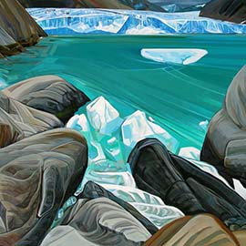 6. <i>Dawes Glacier</i>, oil/linen, 30"x40", 2015.