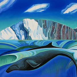 7. <i>The Whale<i>, oil/linen, 30"x40", 2015.