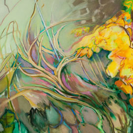 <i>Waiting for the Moment, 2014, oil on linen,  36" x 50"