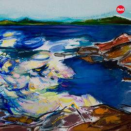 <i>Cutler Maine, 2009</i>, oil on linen,  30" x 36"