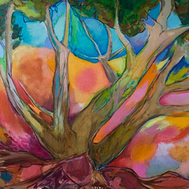 <i>Kolob Canyon, Utah, 2007</i>, oil on linen,  36" x 72"