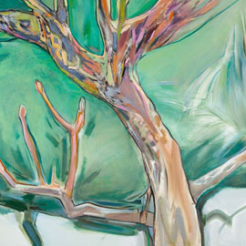 <i>Sinew over Water, 2014, oil on linen,  36" x 50"