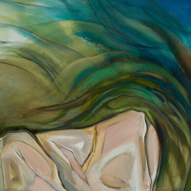 <i>Reflected Wave, 2013</i>, oil on linen,  36" x 50"