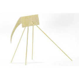 <i>Skinny</i>, 2010, iridescent pearl luster over , monochrome wood, 15" x 19" x 10"