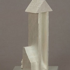 <i>Ice House, 2013 </i>, metallic silver acrylic with an iridescent pearl acrylic top coat, 7" x 2.25" x 3"