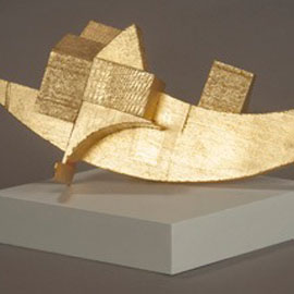 <i>Alchemist’s Getaway, 2010</i>, Front: Gold metal leaf paint, 7.5" x 15" x 6.25"