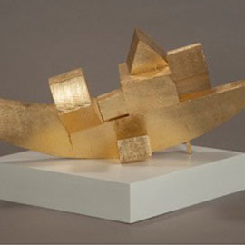 <i>Alchemist’s Getaway, 2010</i>, Back: Gold metal leaf paint, 7.5" x 15" x 6.25"