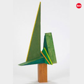 <i>First Tree, 2010</i>, polychrome wood, 16"x 7" x 6"