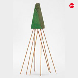 <i>Treepee, 2010</i>, polychrome wood, 16" x 7" x 8" 