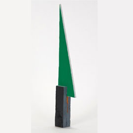 <i>Arborvitae, 2009</i>, polychrome wood, 16" x 3" x 1.5"