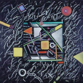 2. Frank Gasbarro, Signed verso, <i>Magic Box</i> Oil on Canvas, 40" x 40"