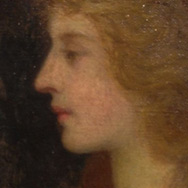 Charles Walter Stetson (1858 – 1911), Katherine Beecher Stetson, oil on canvas 10” x 8”