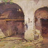 Hezekiah Anthony Dyer (1892 – 1943), Gouache, 14” x 18”, Sorrento Doorways