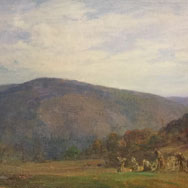Robert Nisbet (1879 – 1961), Mountain View, Oil on Canvas 8” x 11”