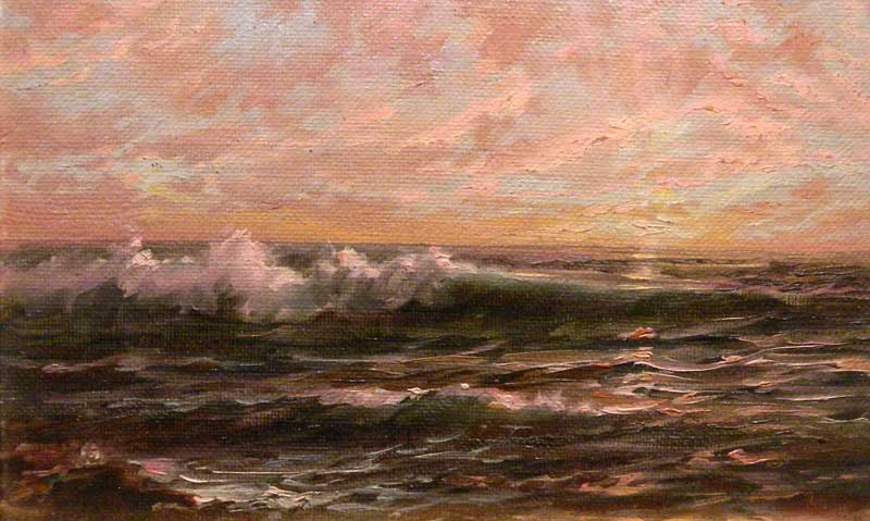 5. HENRY NEWELL CADY (1849 - 1935), “New England Sea, 1904”, Oil on Board 6” x 9”