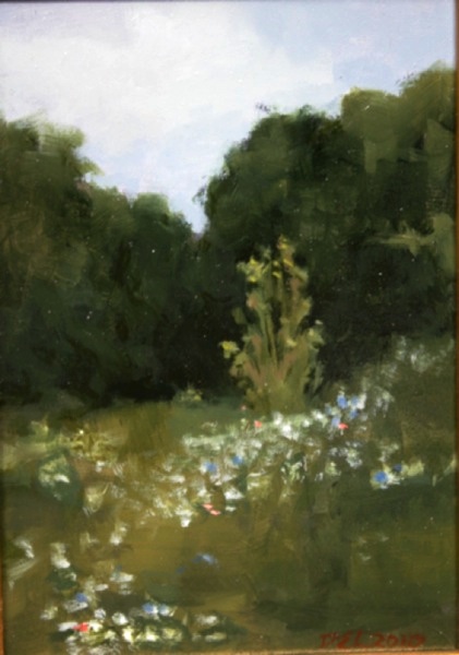 13. Spring Flowers, Oil on Panel, 7" x 5"