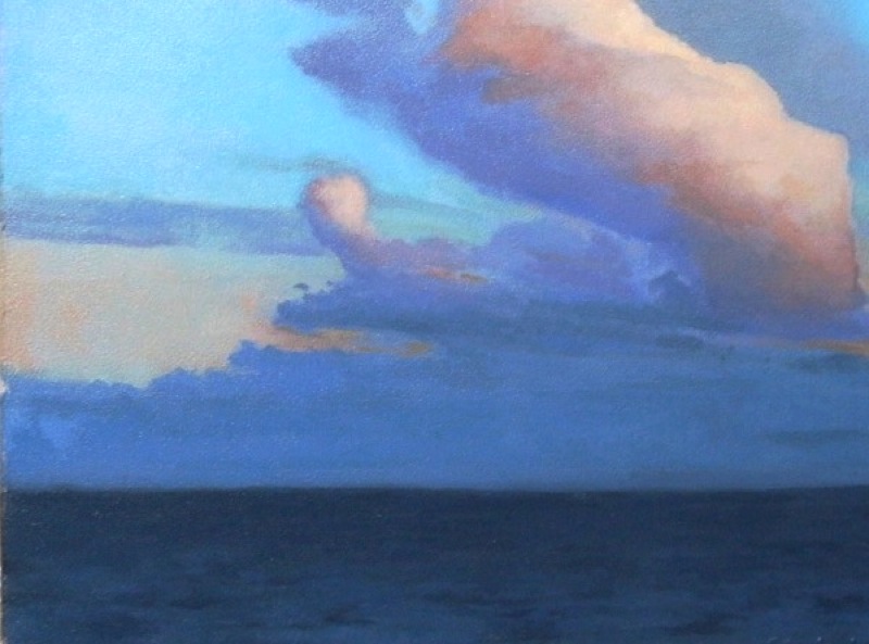 2. Bermuda Sunset, Oil on Panel, 5" x 7"