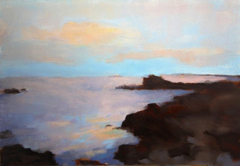 3. Rockport at Dusk, Oil on Canvas, 5" x 7"