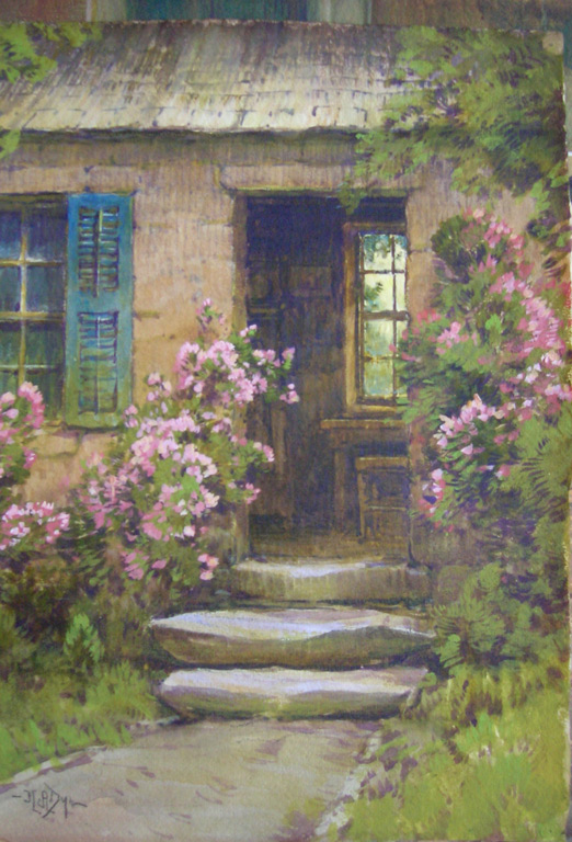 The Walkway, Watercolor 16” x 12”