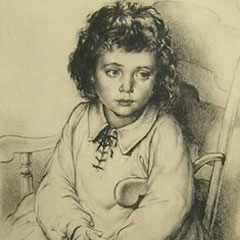 Arthur William Heintzelman (1890 – 1965), Girl in Rocking Chair, Etching 11 ¾" x 8 3/4", $375.