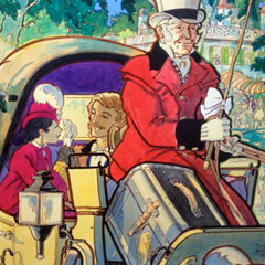 Harold Breul (1889 – 1965), Carriage Driver, 1932, Oil on Paper 12.5" x 14.5", $600.