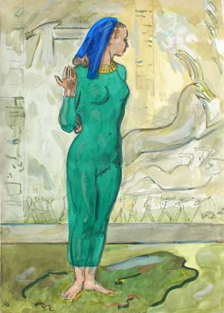 15. Gazelle’s Grace, Watercolor, 14" x 10"