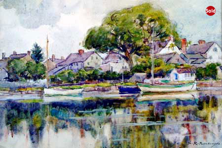 13. Sydney Burleigh (1853 - 1931), Watercolor 11.5" x 17.5" Coastline