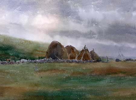 4. Sydney Burleigh (1853 - 1931), Watercolor 11.5" x 17.5", By the Sea