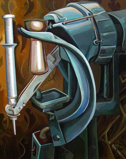 Stitch (right panel), Oil on Canvas, 30" x 24"