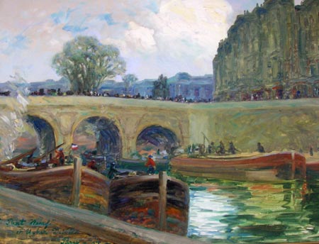 11. Pont Neuf, Paris 1907, Oil on Canvas 18" x 24"
