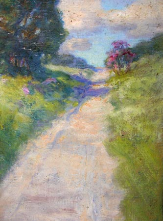 2. Along the Path, Oil on Canvas 9" x 6"