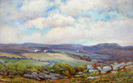 3. Heather Fields in Ireland, Oil on Canvas 20" x 13"