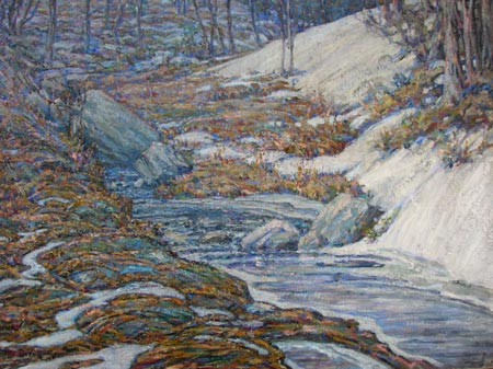 8. Lingering Winter in the Berkshires, Oil on Canvas 22" x 28"