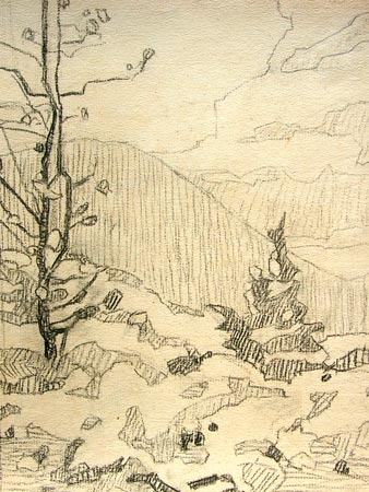 10. Landscape, Drawing 8" x 6"