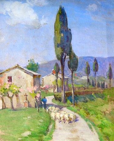 7. Italian Countryside, Watercolor 8" x 11"