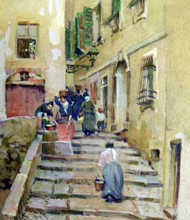 5. Daily Chores, Watercolor 7" x 10"